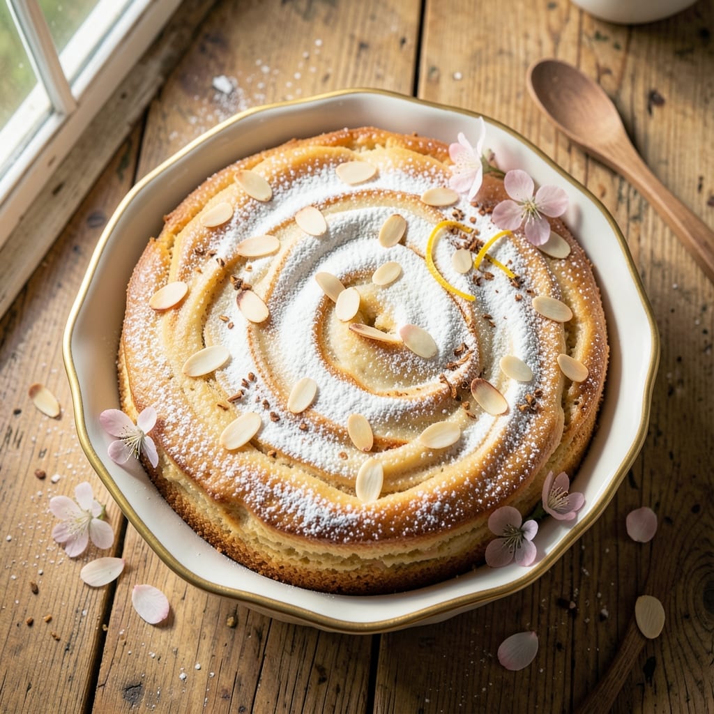 Martha Stewart's Almond Cake Recipe: Vanilla-Almond Whisk Swirls and Crispy Top