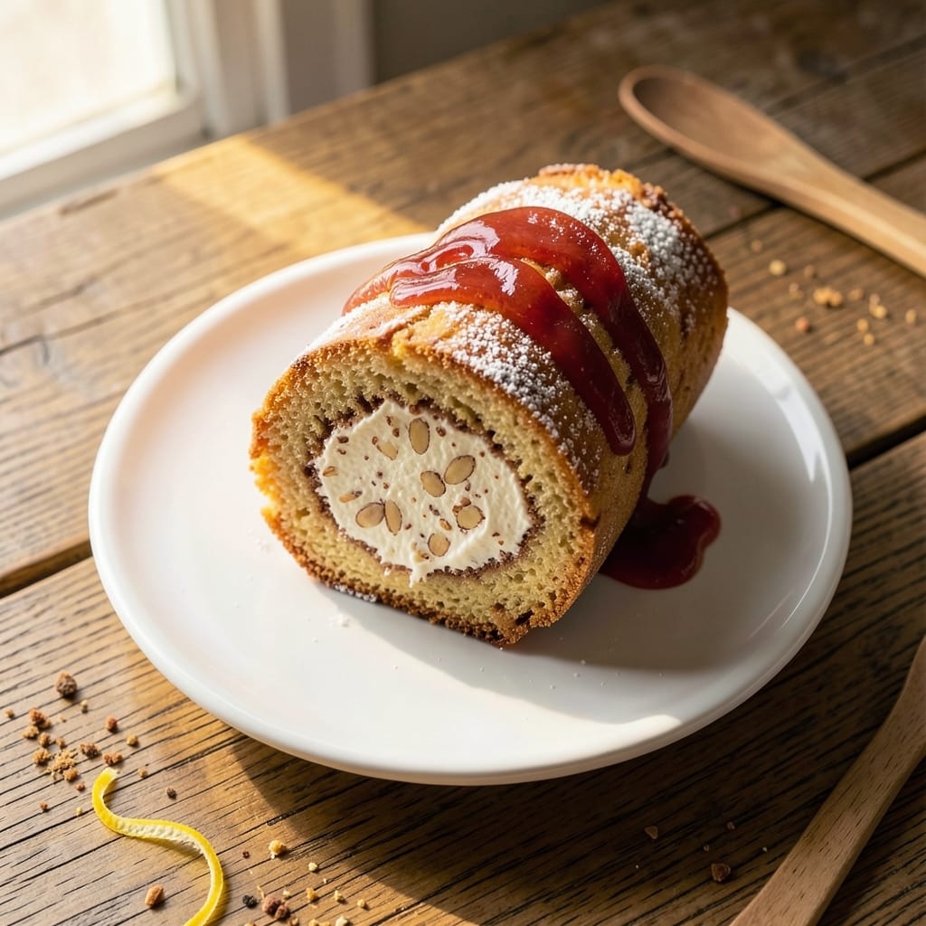 Almond Cake Roll Recipe: Swiss Meringue Buttercream Swirl Magic