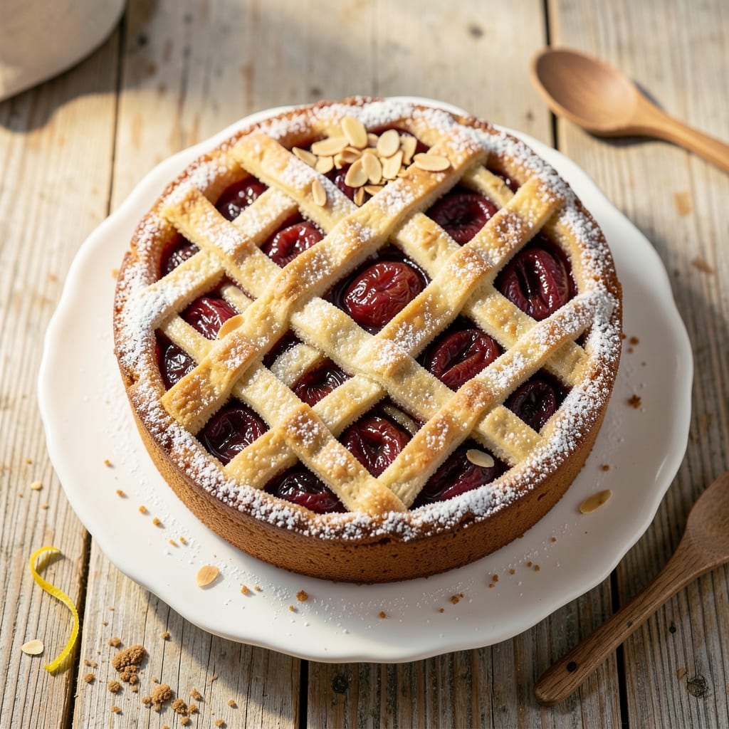 Almond Plum Cake Recipe: Buttery Almond Swirl with Plum Jam Bursts