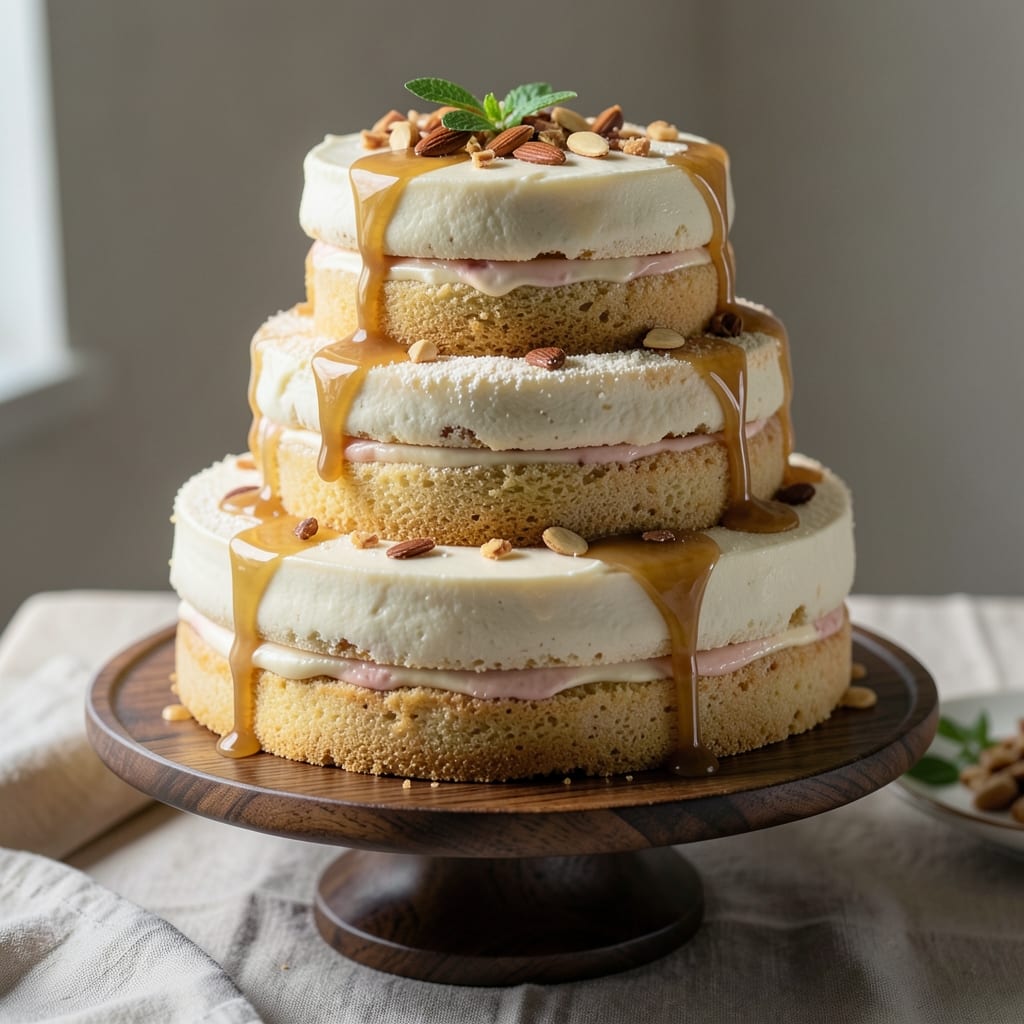 Almond-Flavored Wedding Cake Recipe: Vanilla-Almond Swirl Elegance in 3 Layers