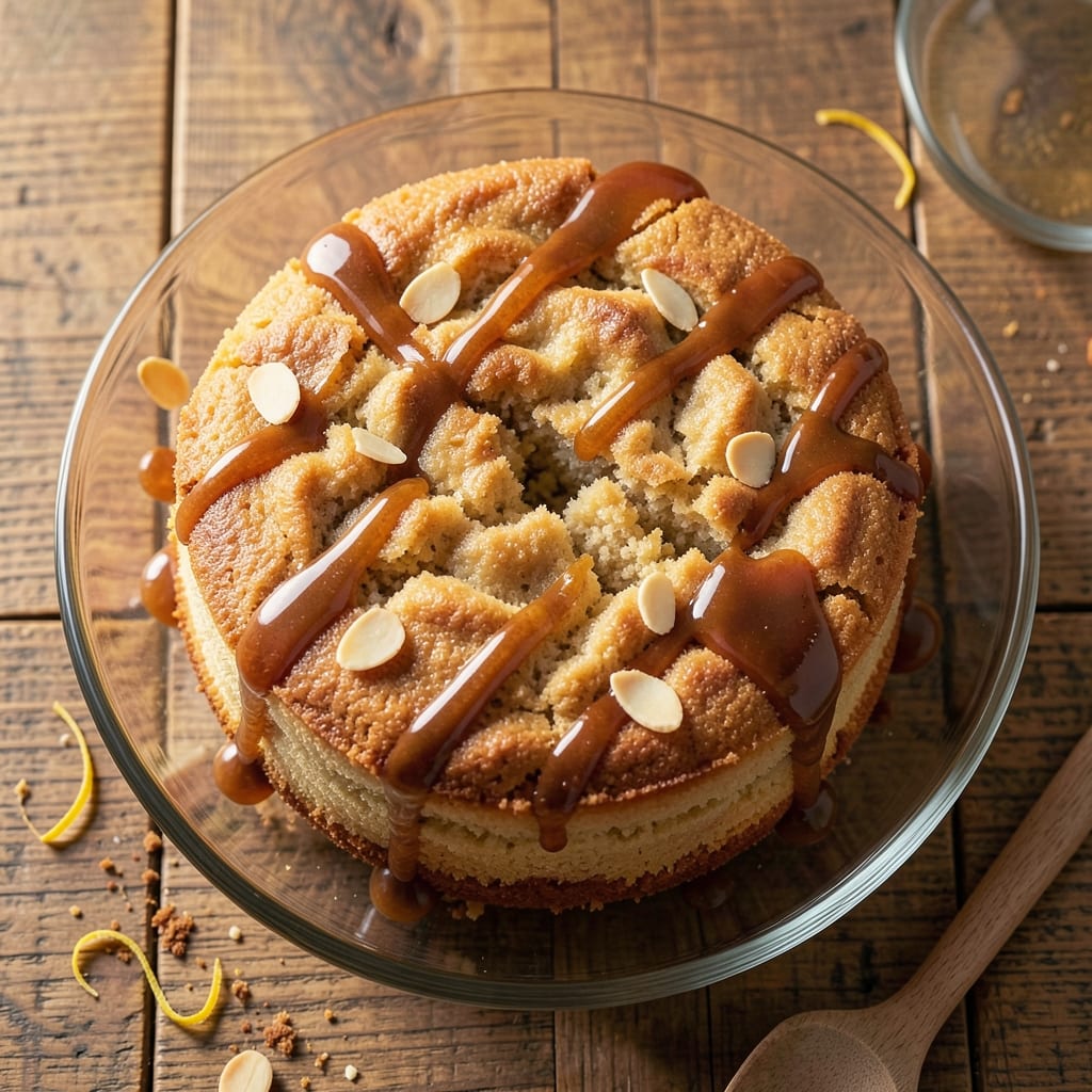 Amaretto Cake Mix Recipe: Boozy Vanilla Swirl With Toasted Almond Topping