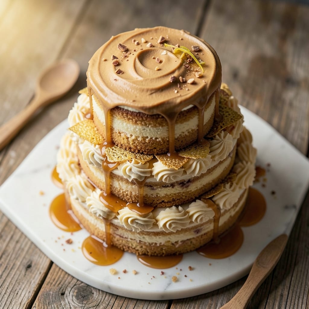 Amaretto Wedding Cake Recipe: Nutty Vanilla Swirls with Toasted Almond Crunch