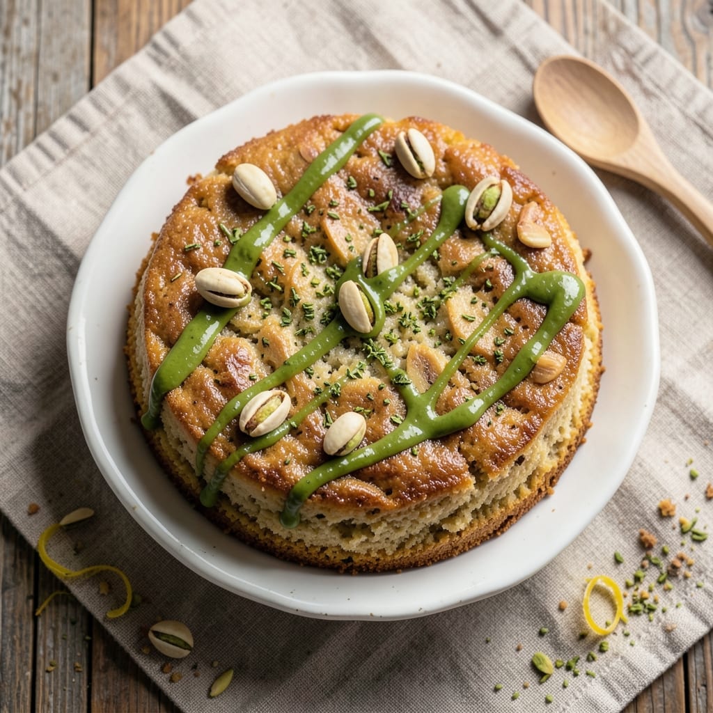 Almond Cake With Cardamom and Pistachio Recipe: Nutty-Flored Layers With Crunchy Finishing Touch