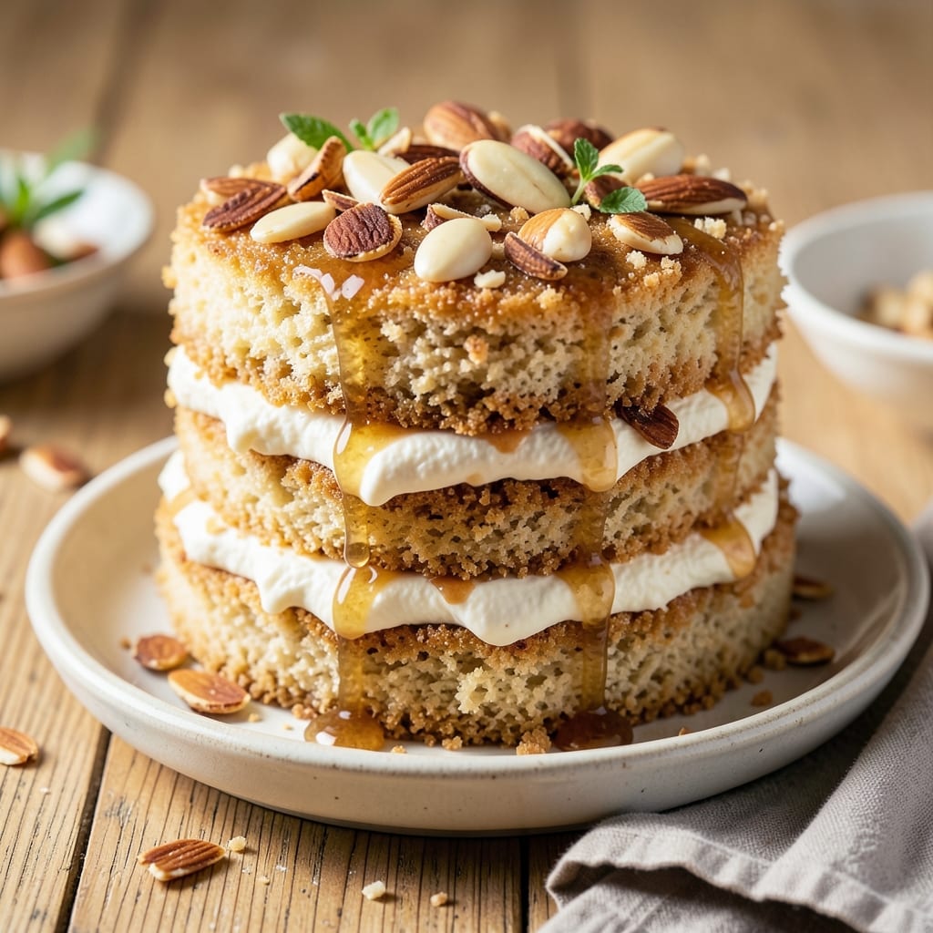 Almond Crunch Cake Recipe: Toasted Nutty Layers With Vanilla Swirl