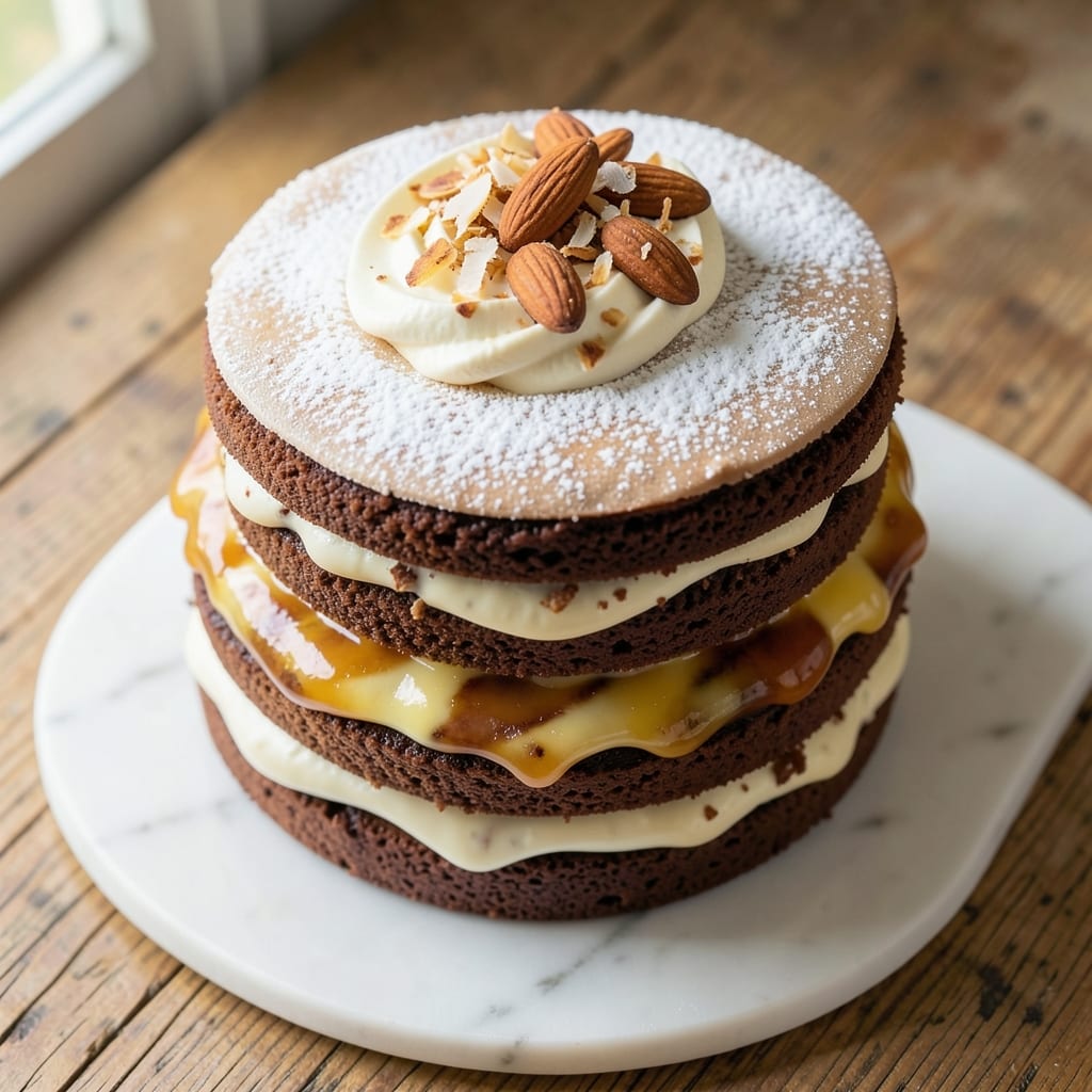 Almond Joy Earthquake Cake Recipe: Boozy Vanilla Swirls and Crunchy Caramel Chaos