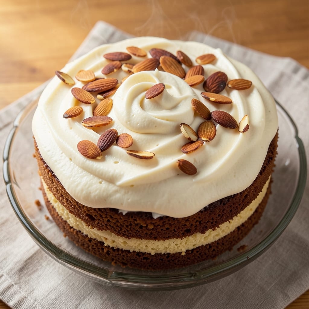 Amaretto Cake Recipe Using Cake Mix: Boozy Vanilla Swirl with Toasted Almond Crunch