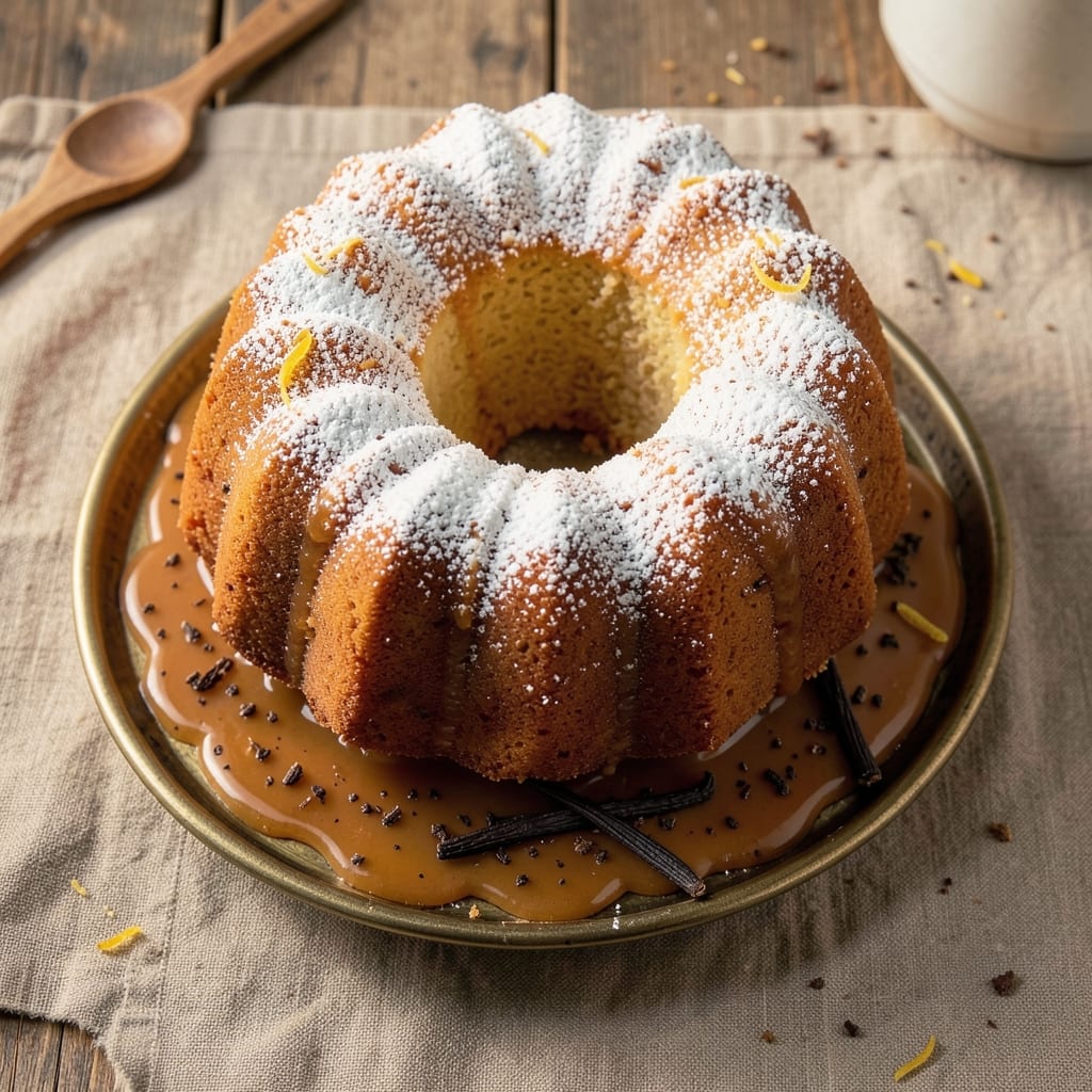 12 Cup Bundt Cake Recipe: Glazed Vanilla Rivers Over Ultra-Moist Layers