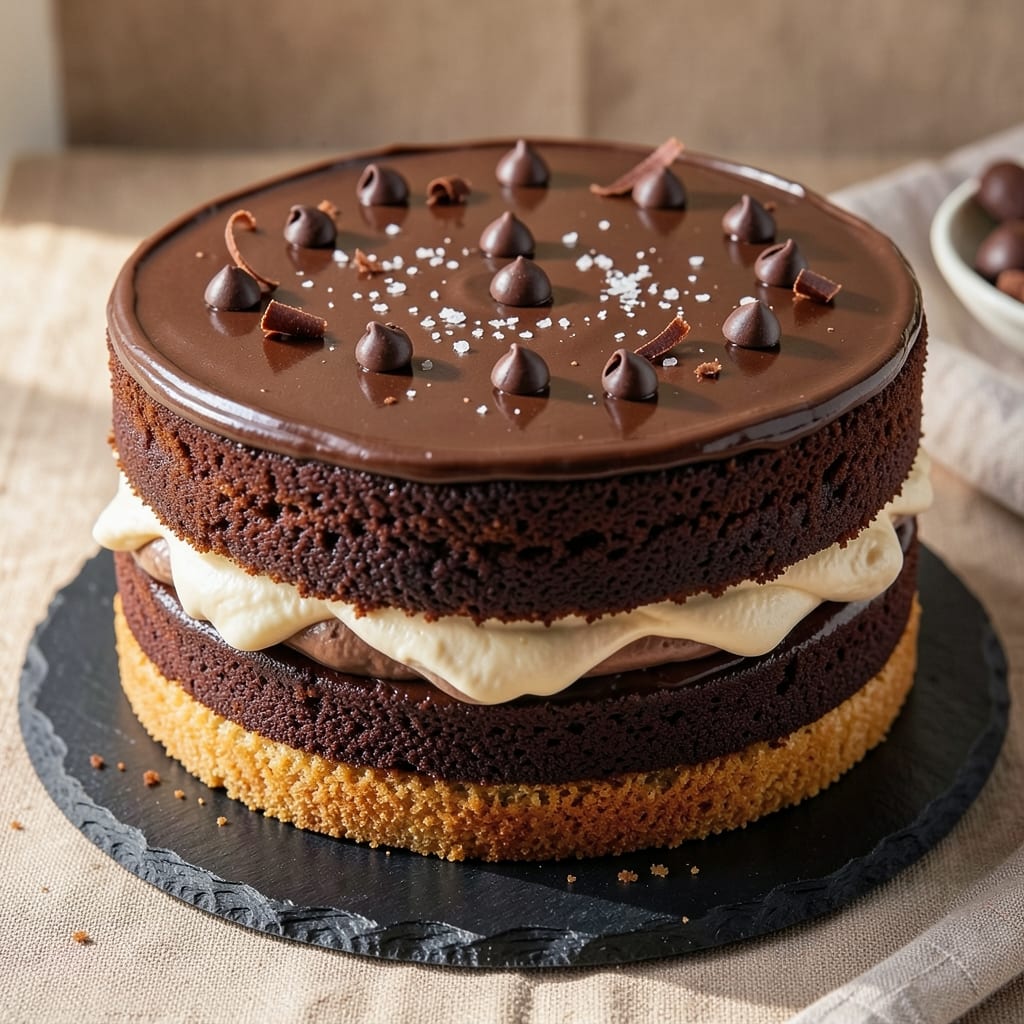 6-Inch Chocolate Layer Cake Recipe: Fudgy Crumb and Vanilla Buttercream Rivers