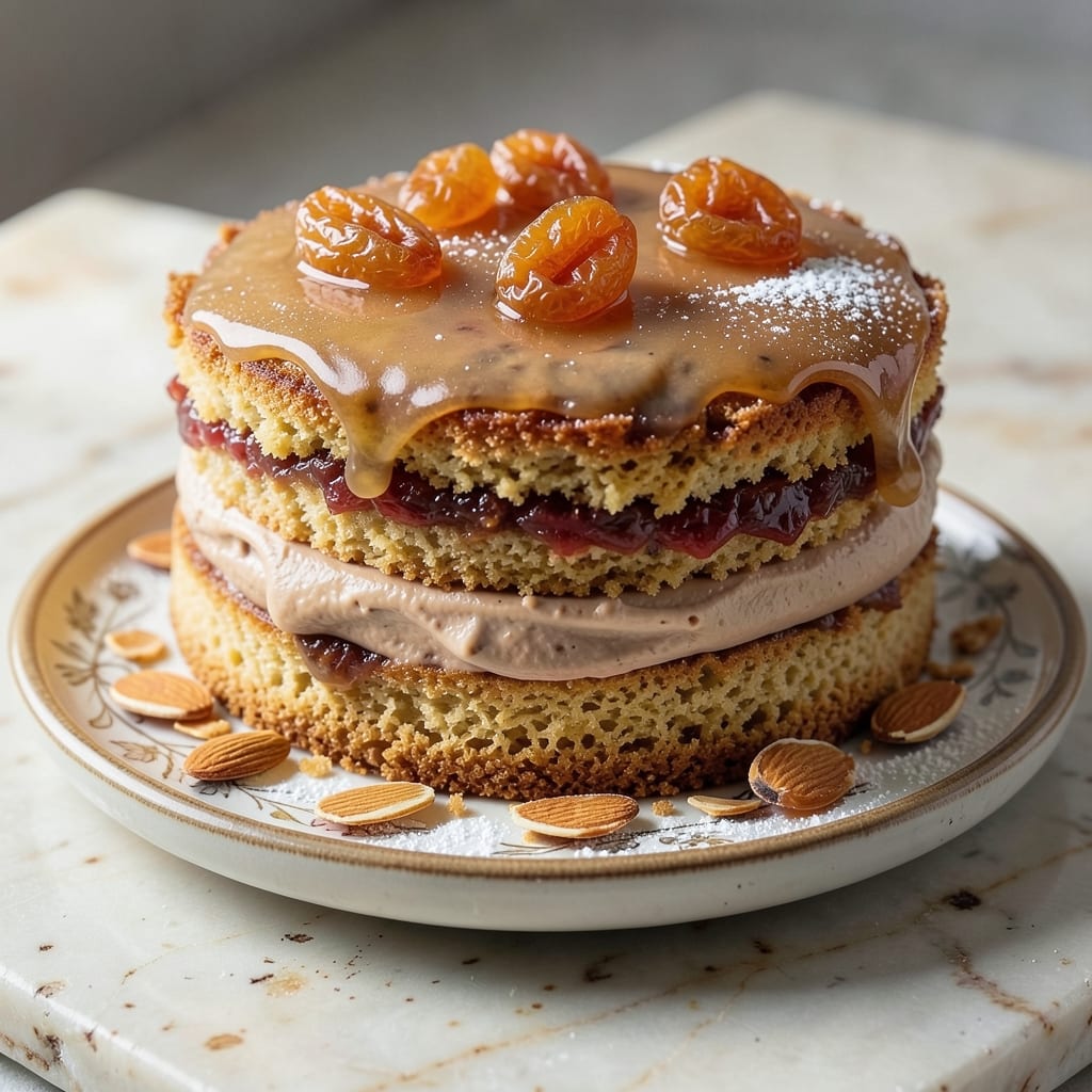 Almond and Apricot Cake Recipe: Warm Spice Swirls and Buttery Layers