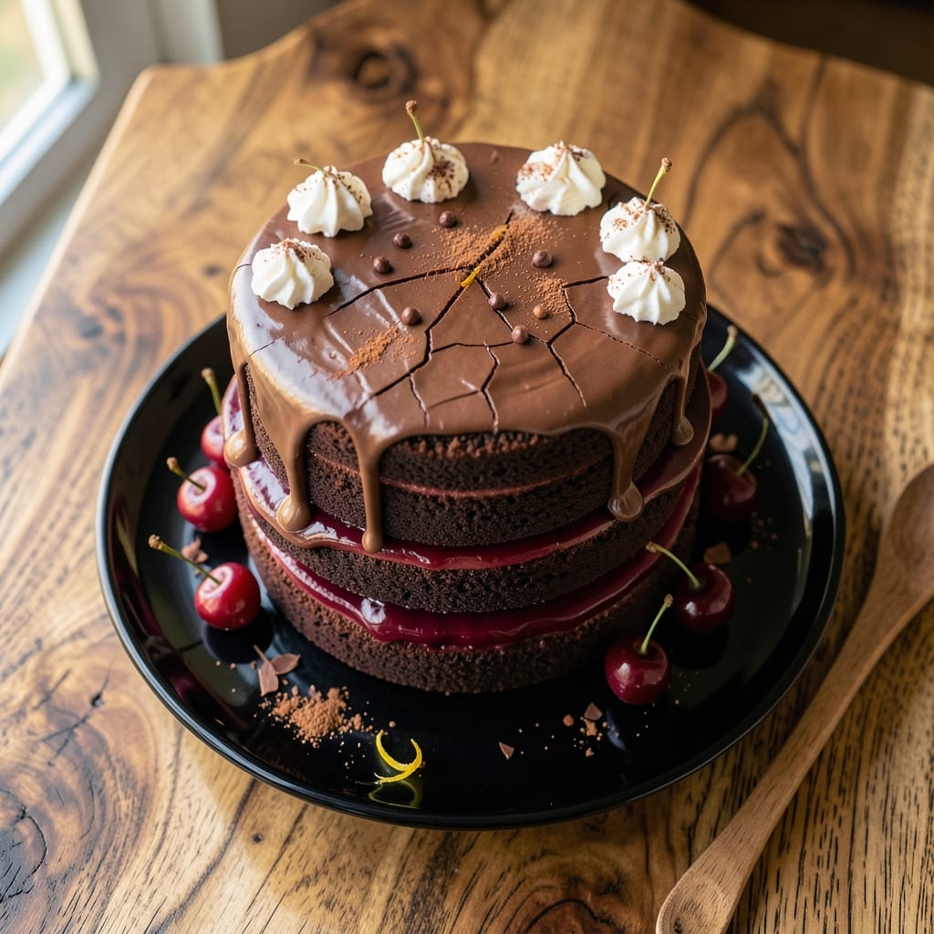 Alcohol-Free Black Forest Cake Recipe: Boozy-Free Layers With Chocolate Cherry Magic