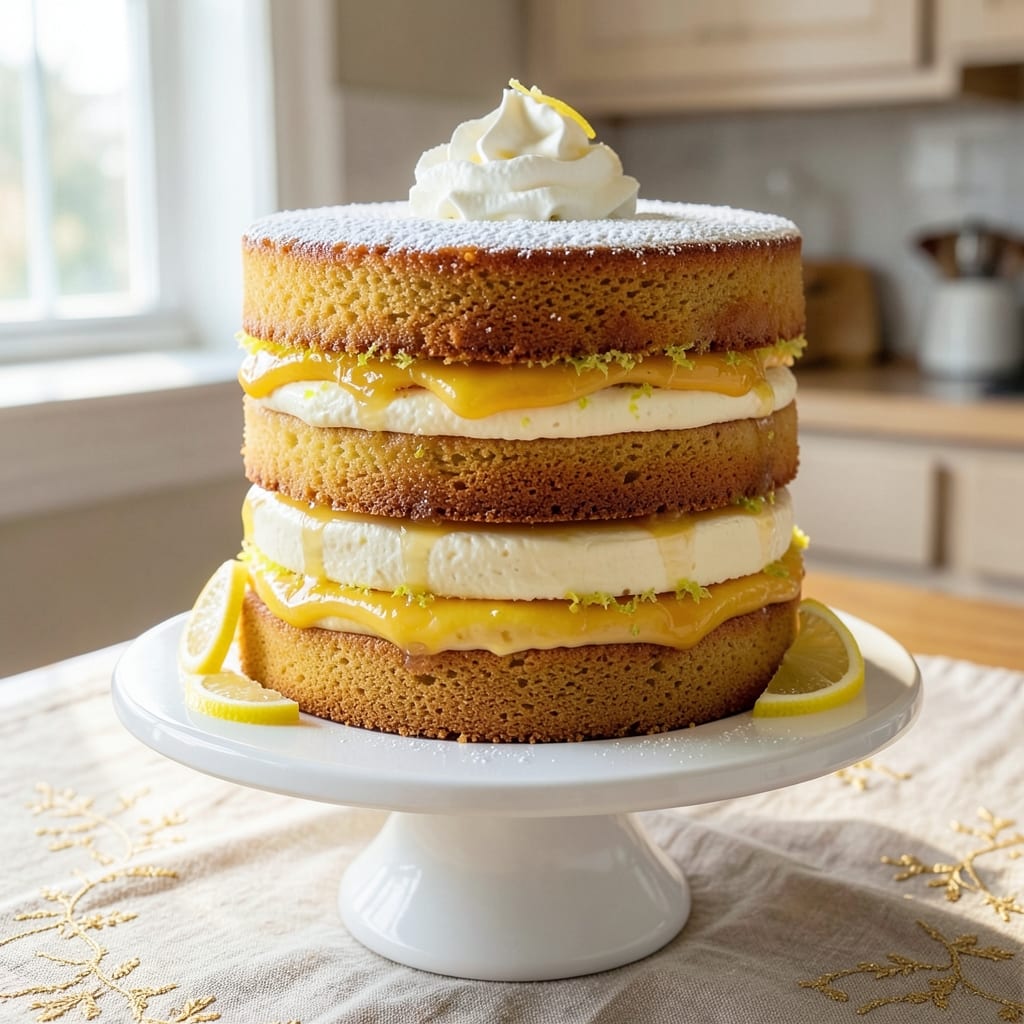 3 Layer Lemon Cake Recipe: Zesty Layers and Buttery Frosting Rivers