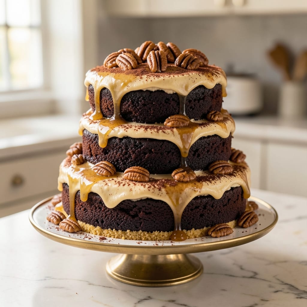 Alton Brown's German Chocolate Cake Recipe: Layered Richness With Pecan-Praline Swirl