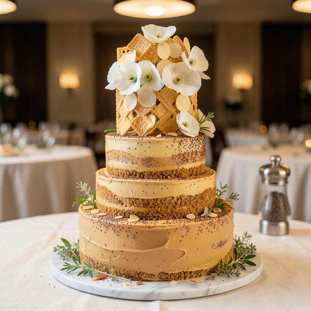 Almond Poppy Seed Wedding Cake Recipe: Elegant Layers With Buttery Crumb and Nutty Flavor