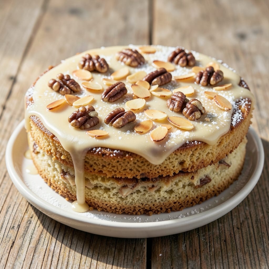 Almond and Walnut Cake Recipe: Nutty Crunch Meets Moist Vanilla Heaven