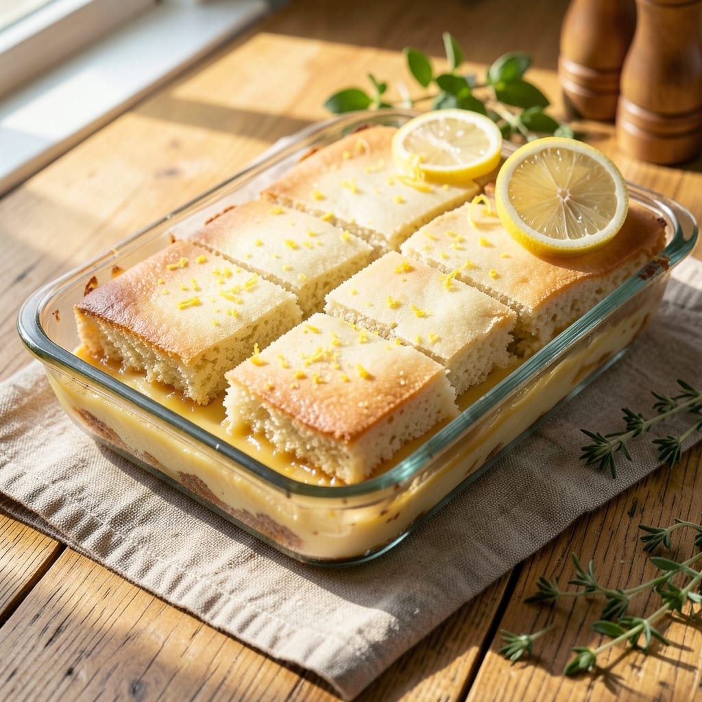 2-Ingredient Lemon Cake Bars Recipe: Zesty Crispy Edges and Moist Layers