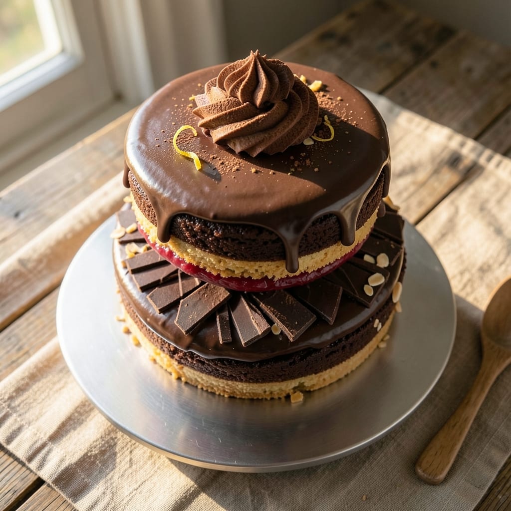 2 Tier Chocolate Cake Recipe: Double-Layered Richness With Crispy Fondant Crowns