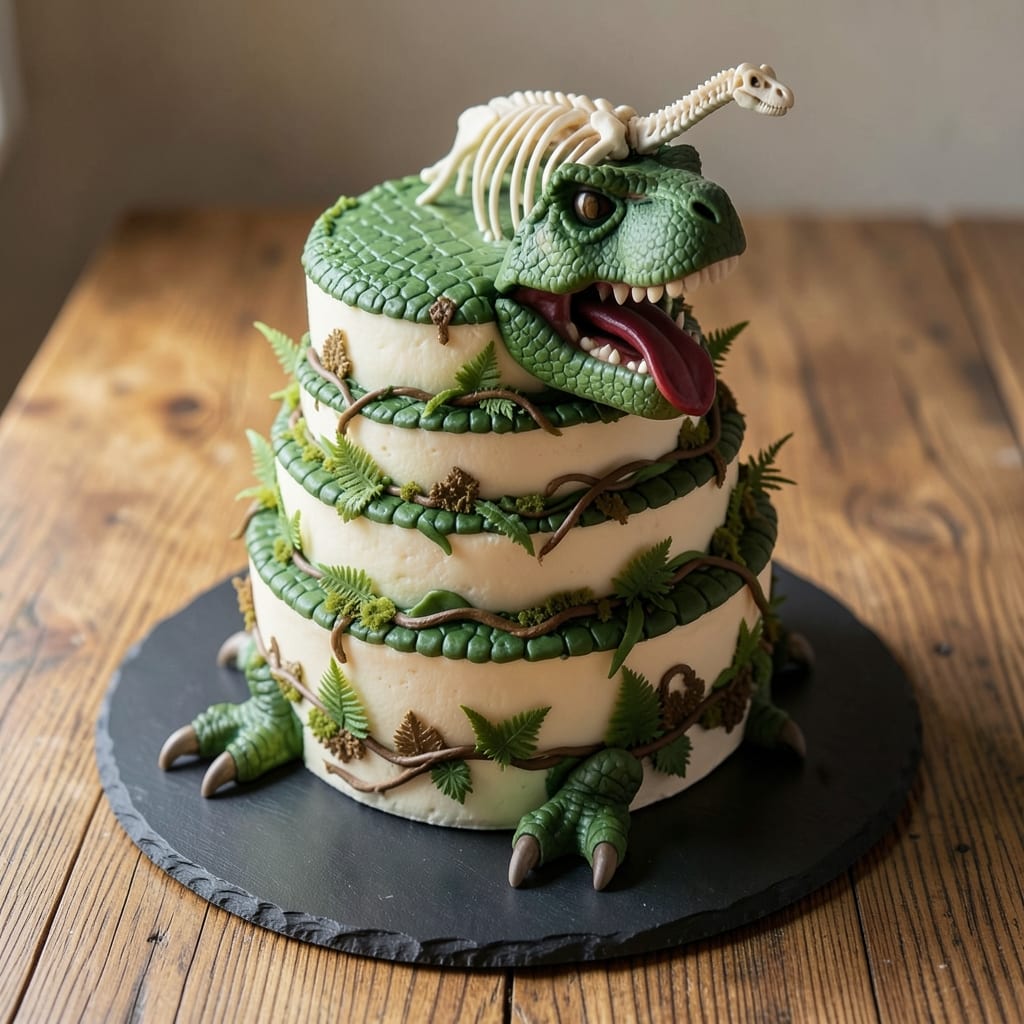 3D Dinosaur Cake Recipe: Fondant Fossils That Wow Little Paleontologists