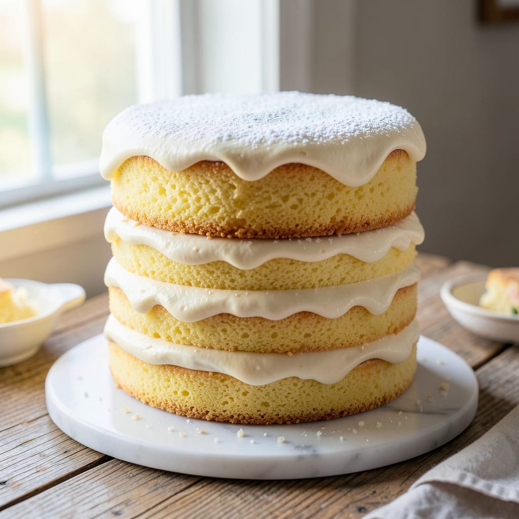 3-Layer Yellow Cake Recipe From Scratch: Golden Spice Swirls and Buttery Crust Secrets