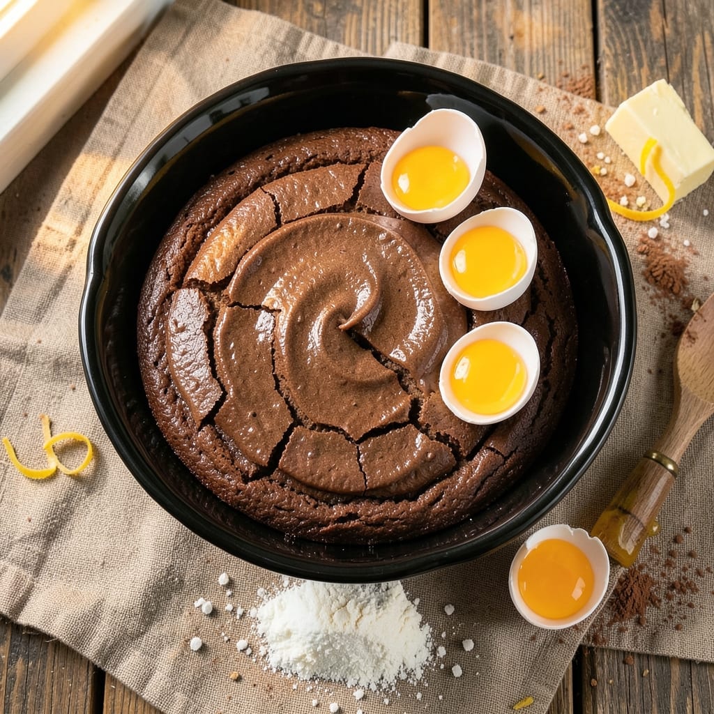 4-Egg Chocolate Cake Recipe: Dense Yet Moist Layers in One Bowl