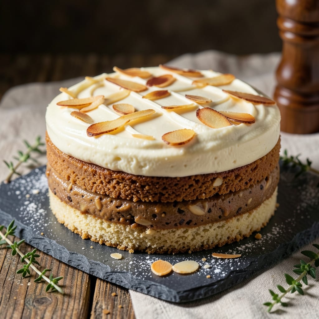 Almond Bakewell Cake Recipe: Layered Vanilla and Jam Elegance