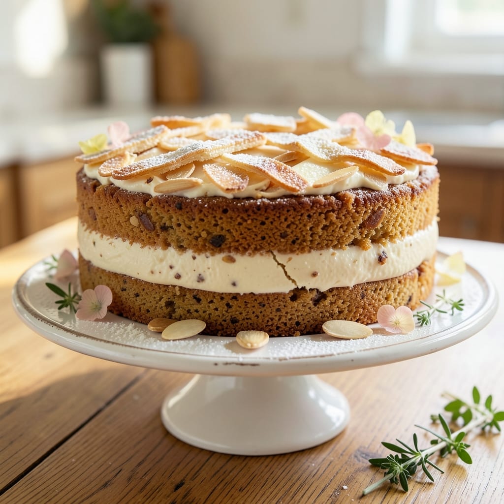 Almond Custard Coffee Cake Recipe: Vanilla-Infused Layers With Crispy Top