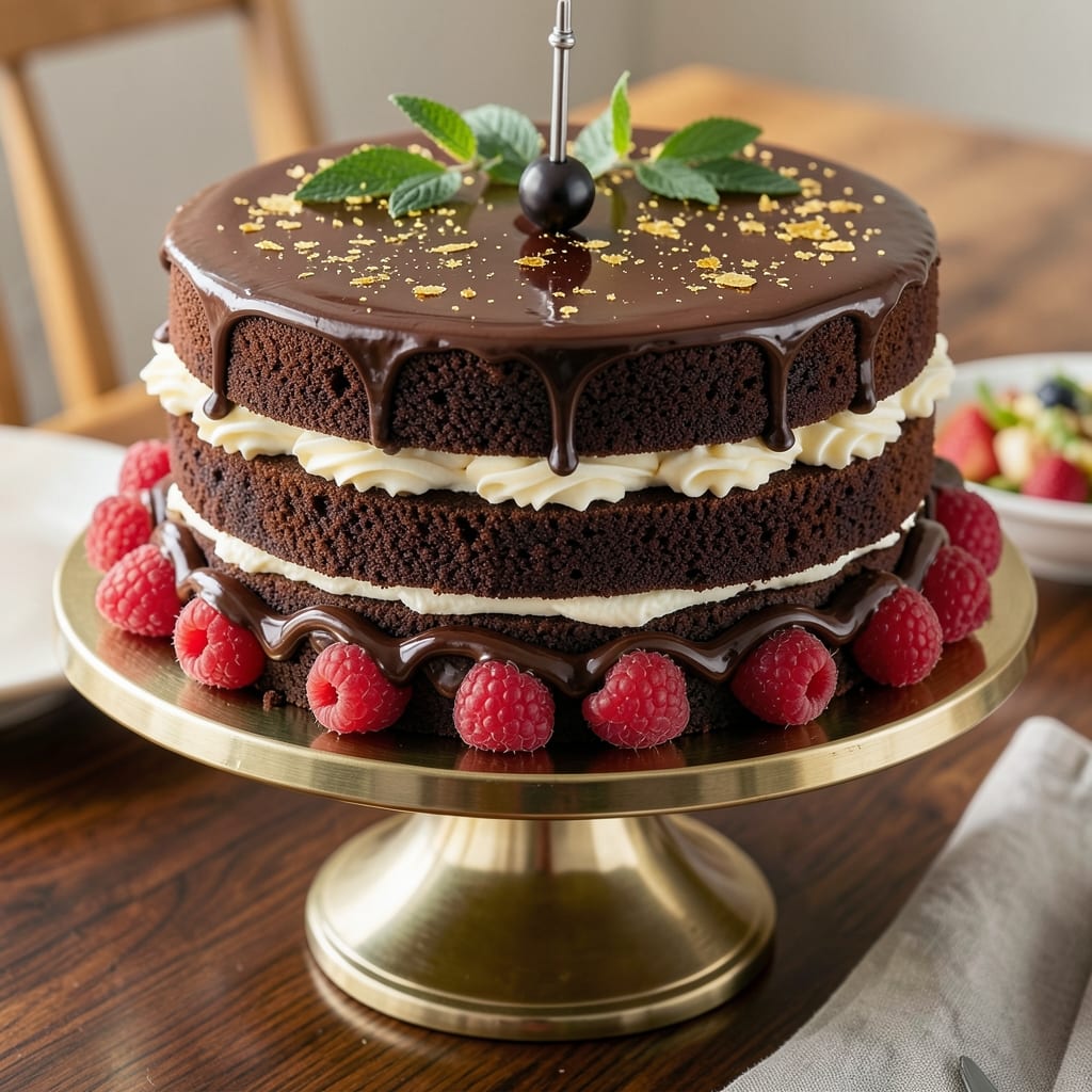 $100 Chocolate Cake Recipe: Luxe Fondant Crowns Over Ultra-Rich Ganache